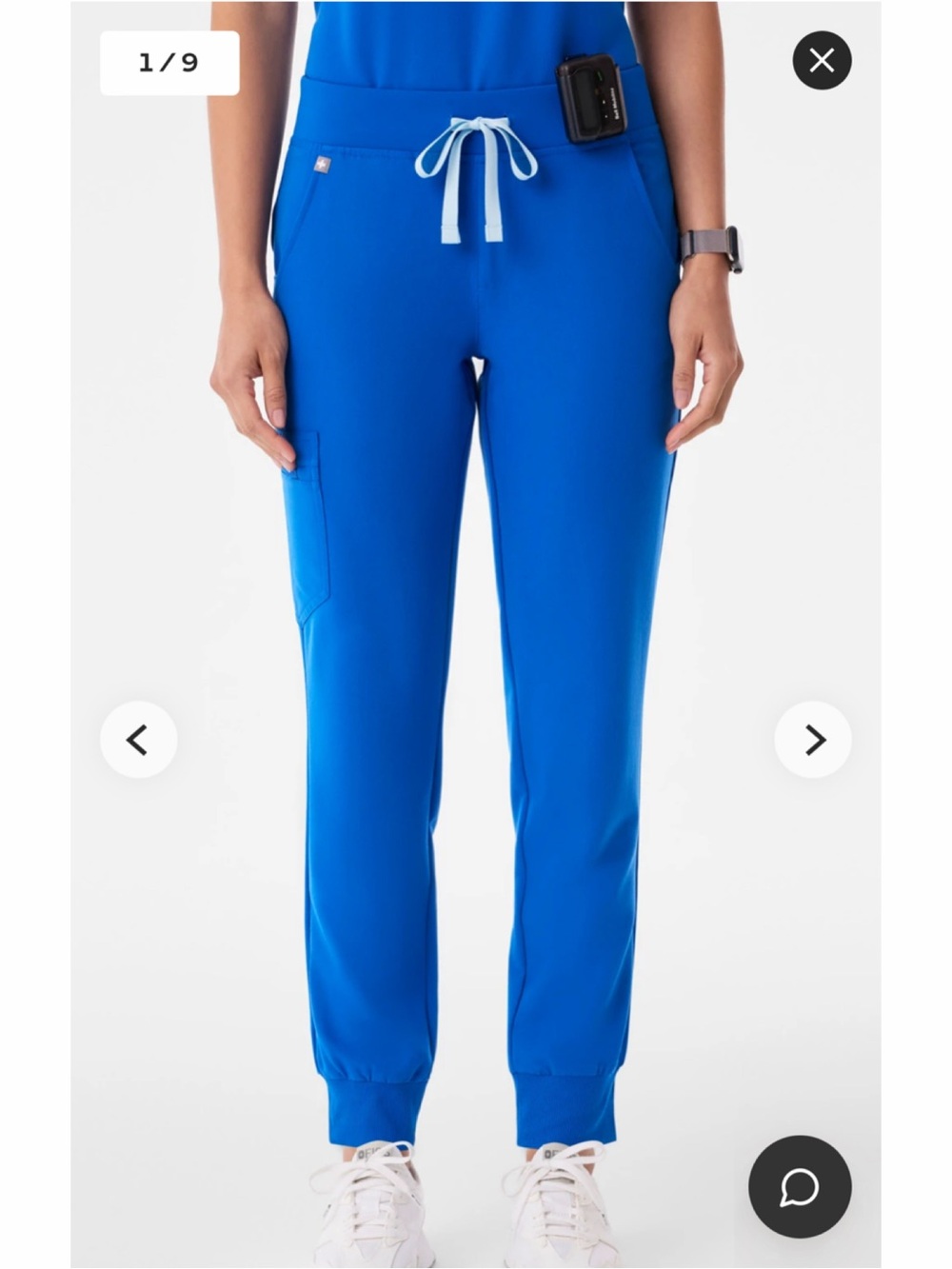 Figs Women’s Zamora Royal Blue Drawstring Jogger Scrub Pants